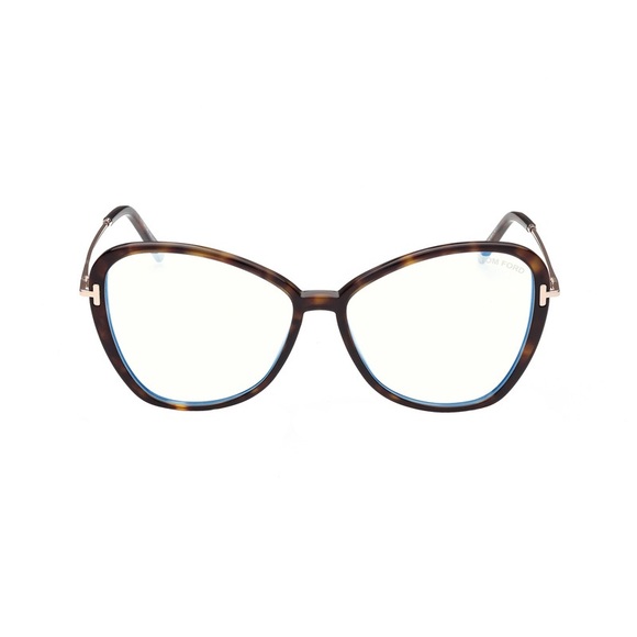 NEW FT5769-B 052 TOM FORD TF5769-B 052 WOMEN HAVANA BUTTERFLY CLEAR EYEGLASSES